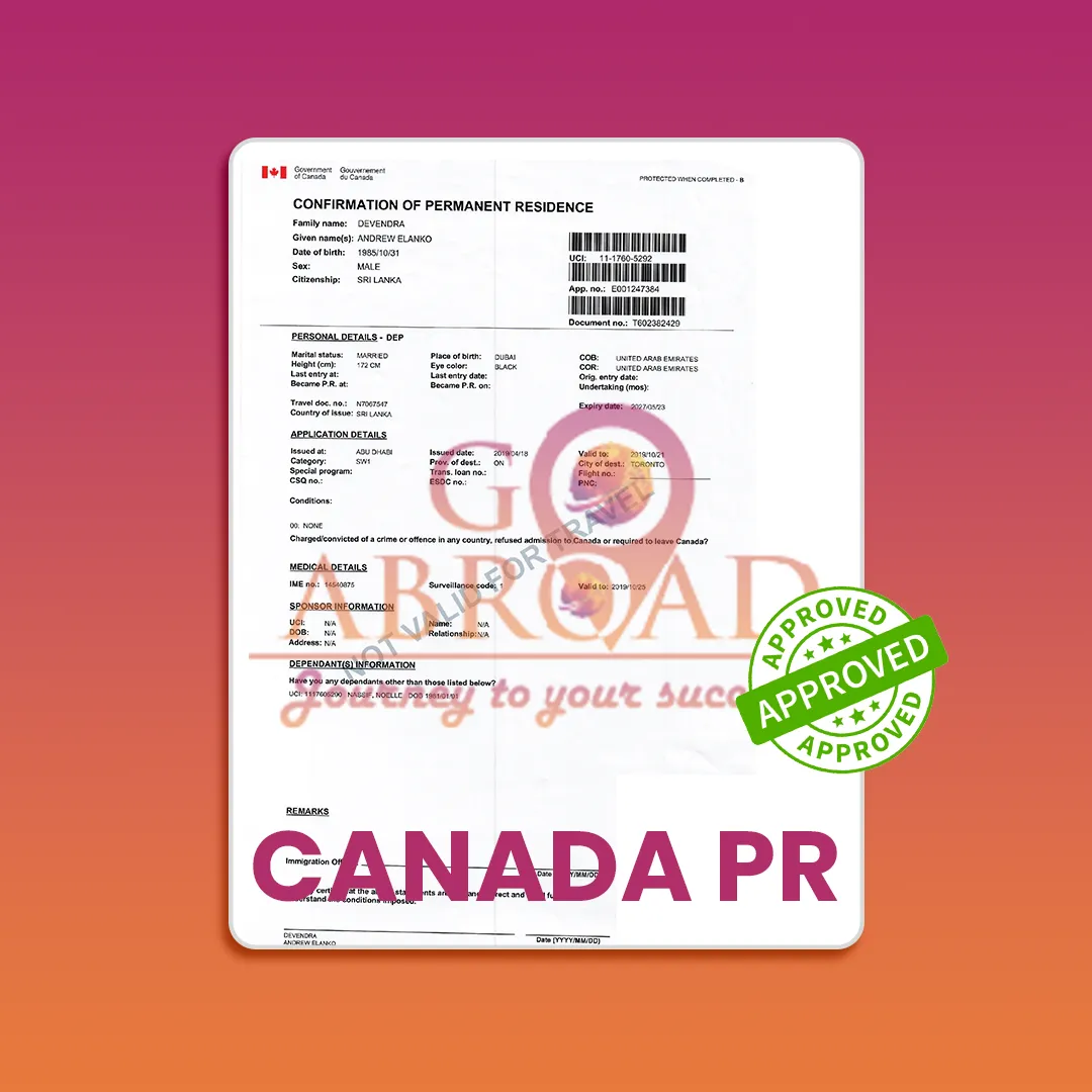 Client receiving Australia PR visa approval through Go Abroad Migration